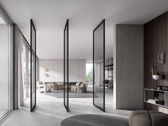 Porte pivot S1200 comme suite de portes