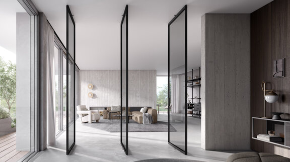 Porte pivot S1200 comme suite de portes