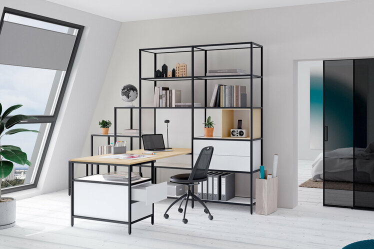 Creo Schreibtisch hell offen