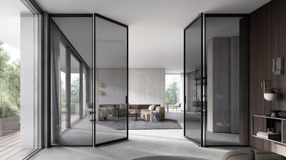 Porte pivot S1200 comme double porte
