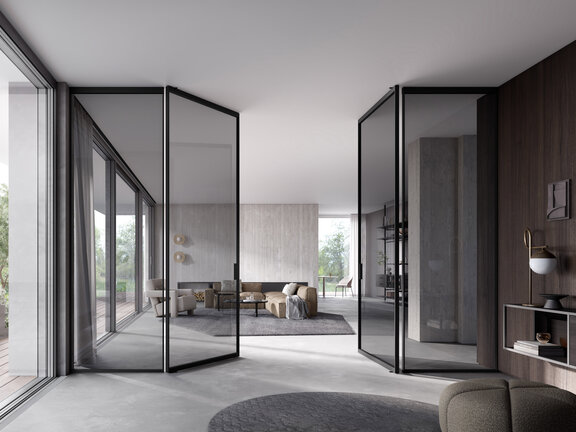 Porte pivot S1200 comme double porte